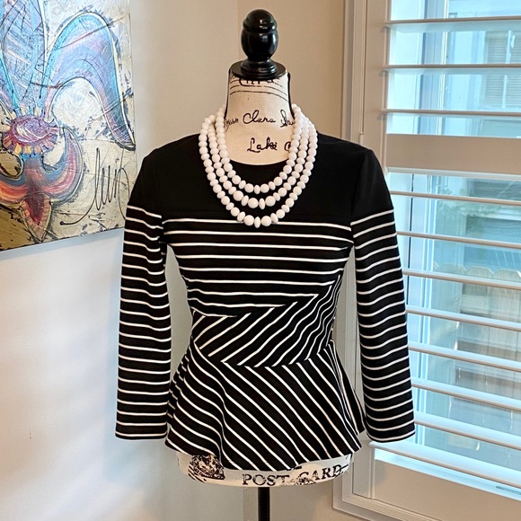 NWOT!! BCBG Peplum Top - Small - Picture 1 of 4